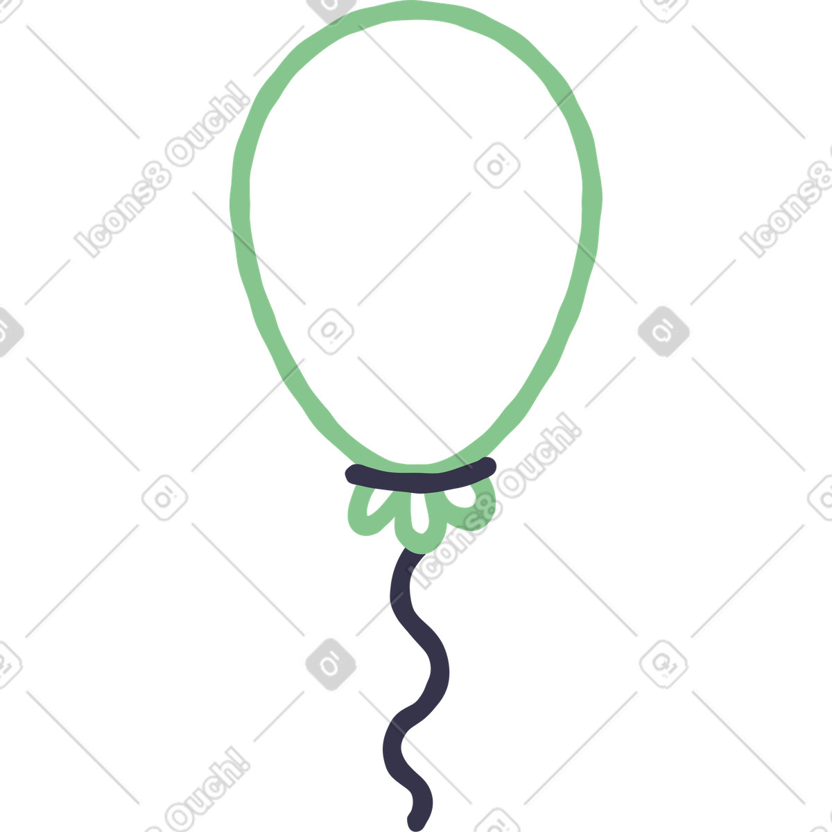 Stripy 스타일의 풍선 일러스트레이션 PNG, SVG 다운로드