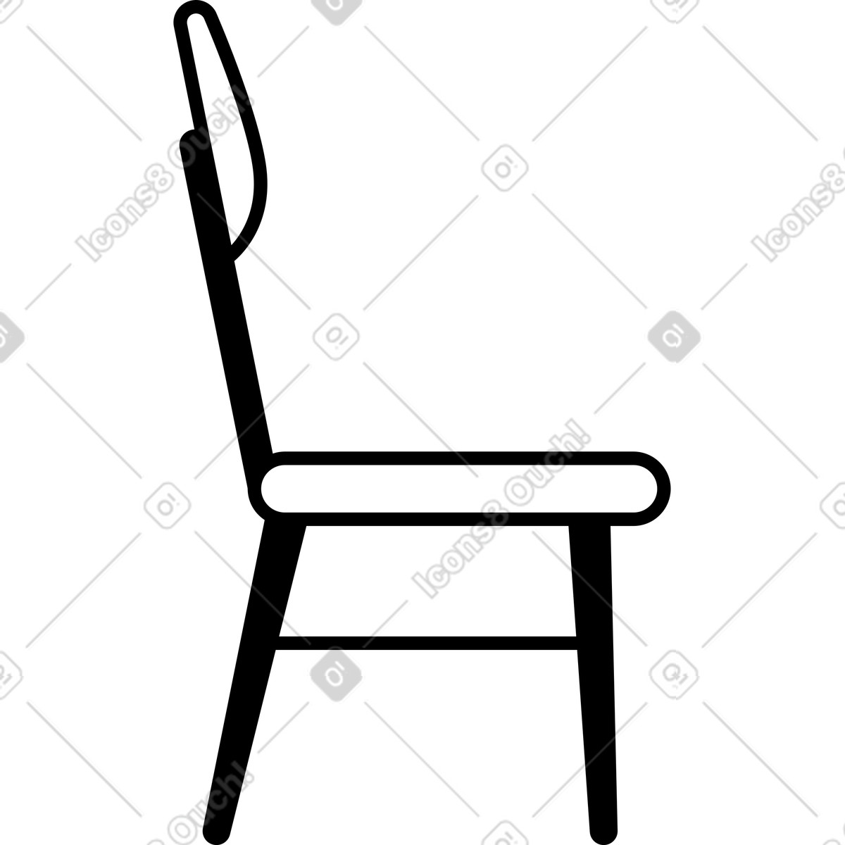 Transistor 스타일의 Soft back chair 일러스트레이션 PNG, SVG 다운로드