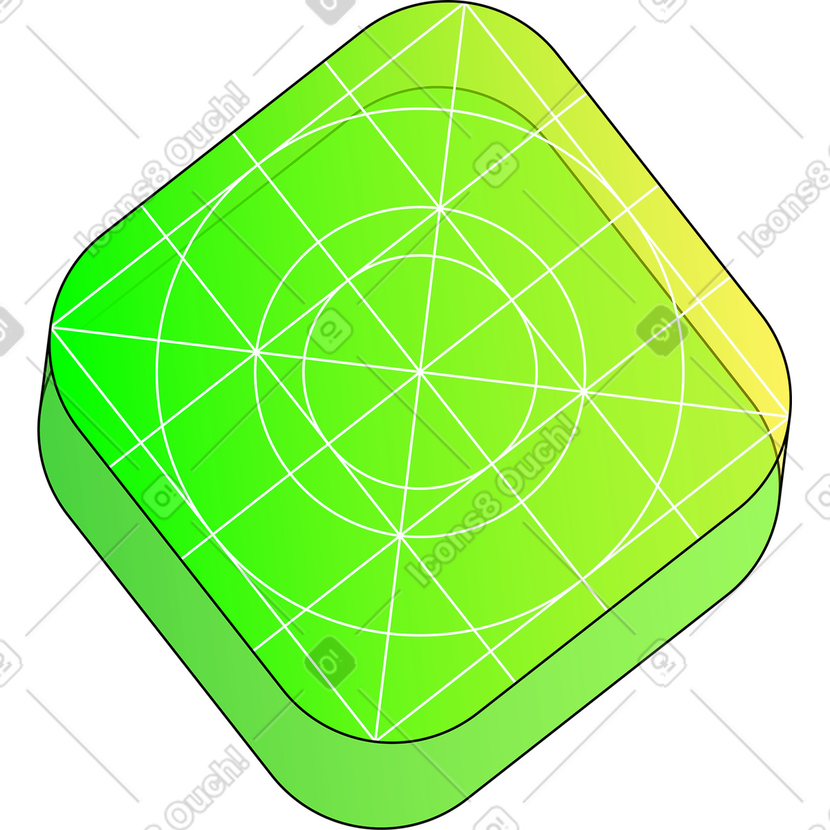 App icon template illustration in Pop style download in PNG, SVG