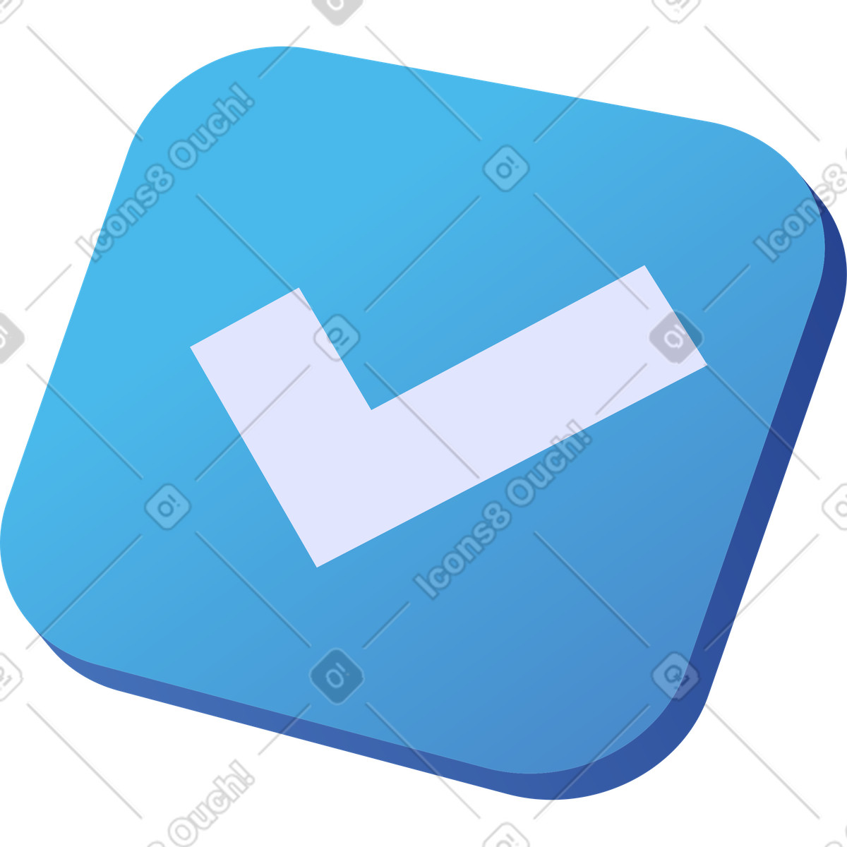 Confirm button illustration in Quantum style download in PNG, SVG