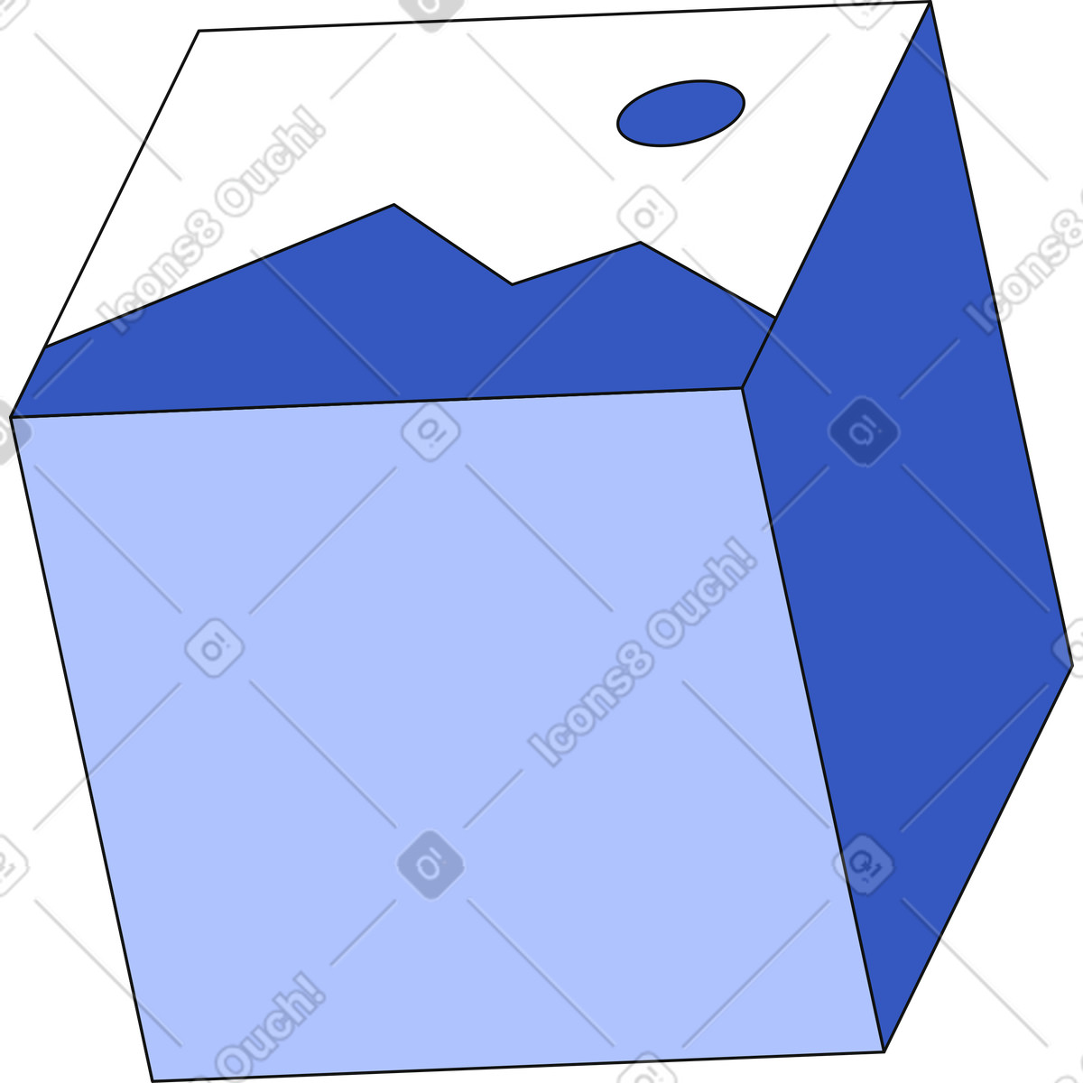 Block with picture illustration in PNG, SVG