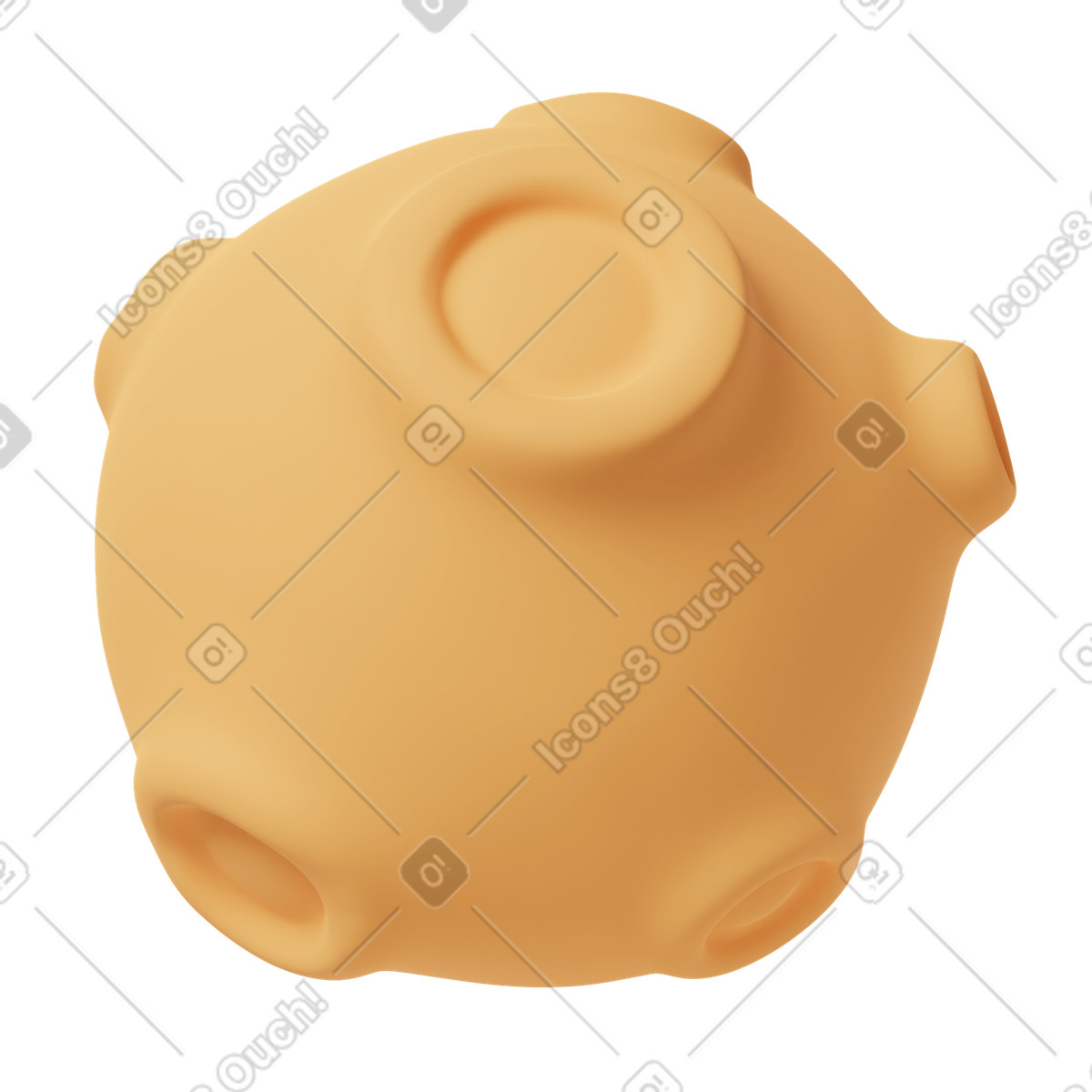 Planet yellow illustration in 3D Casual life style download in PNG, SVG