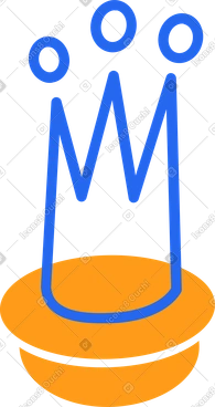 Stand avec couronne PNG, SVG