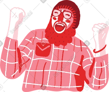 Joyful man PNG, SVG