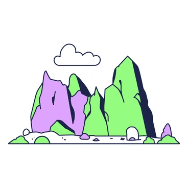 A landscape featuring eroded rock formations, sculpted intricately by the persistent force of wind. The formations rise prominently, displaying jagged edges and unique patterns. In the foreground, there are smaller rocks and pebbles scattered across the ground, showcasing the remnants of erosion. Above the formations, the sky is clear, emphasizing the rugged texture of the rocks below. Shadows cast by the formations create a sense of depth and dimension in the scene.