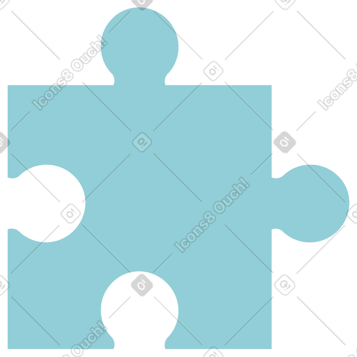 Ilustração de Quebra-cabeça azul em no estilo Jumble para baixar em PNG, SVG