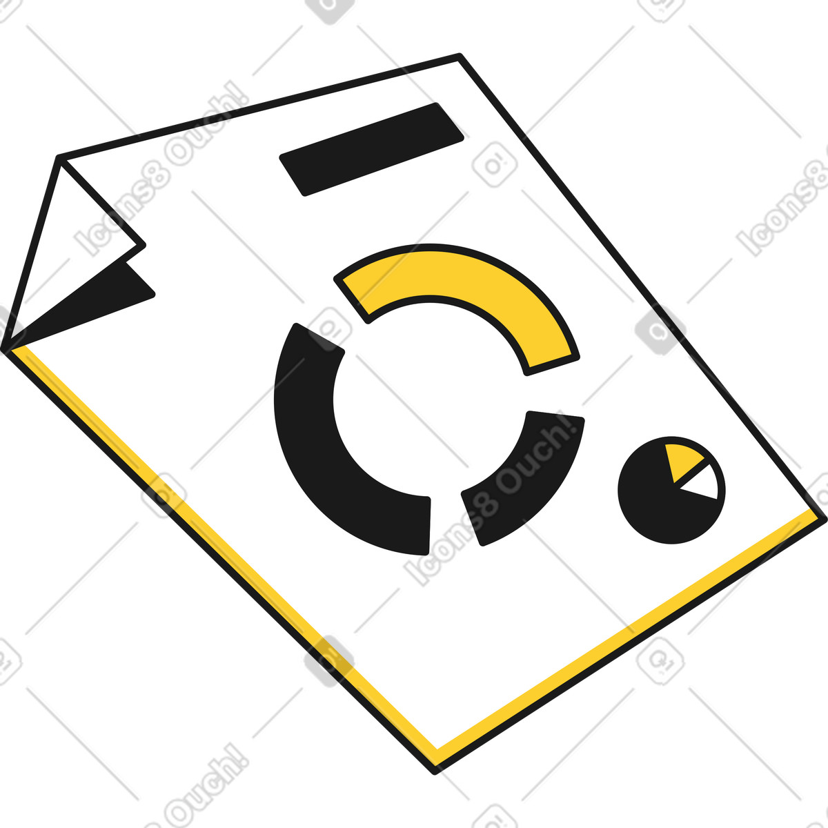 Chart animated illustration in GIF, Lottie (JSON), AE