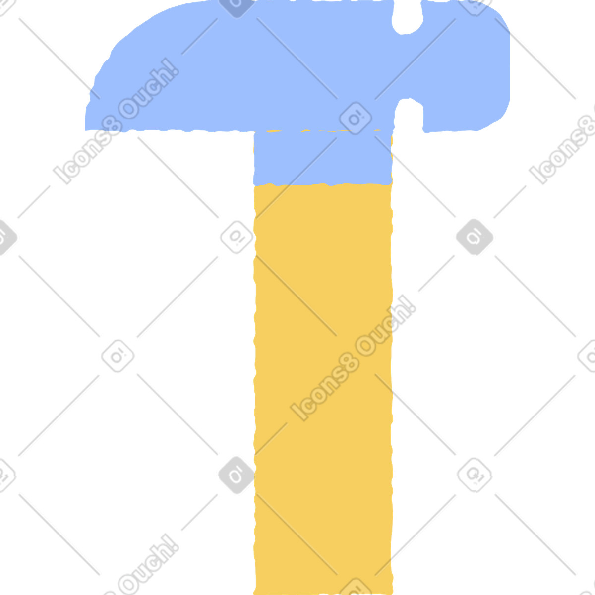 Hammer illustration in Pablo style download in PNG, SVG