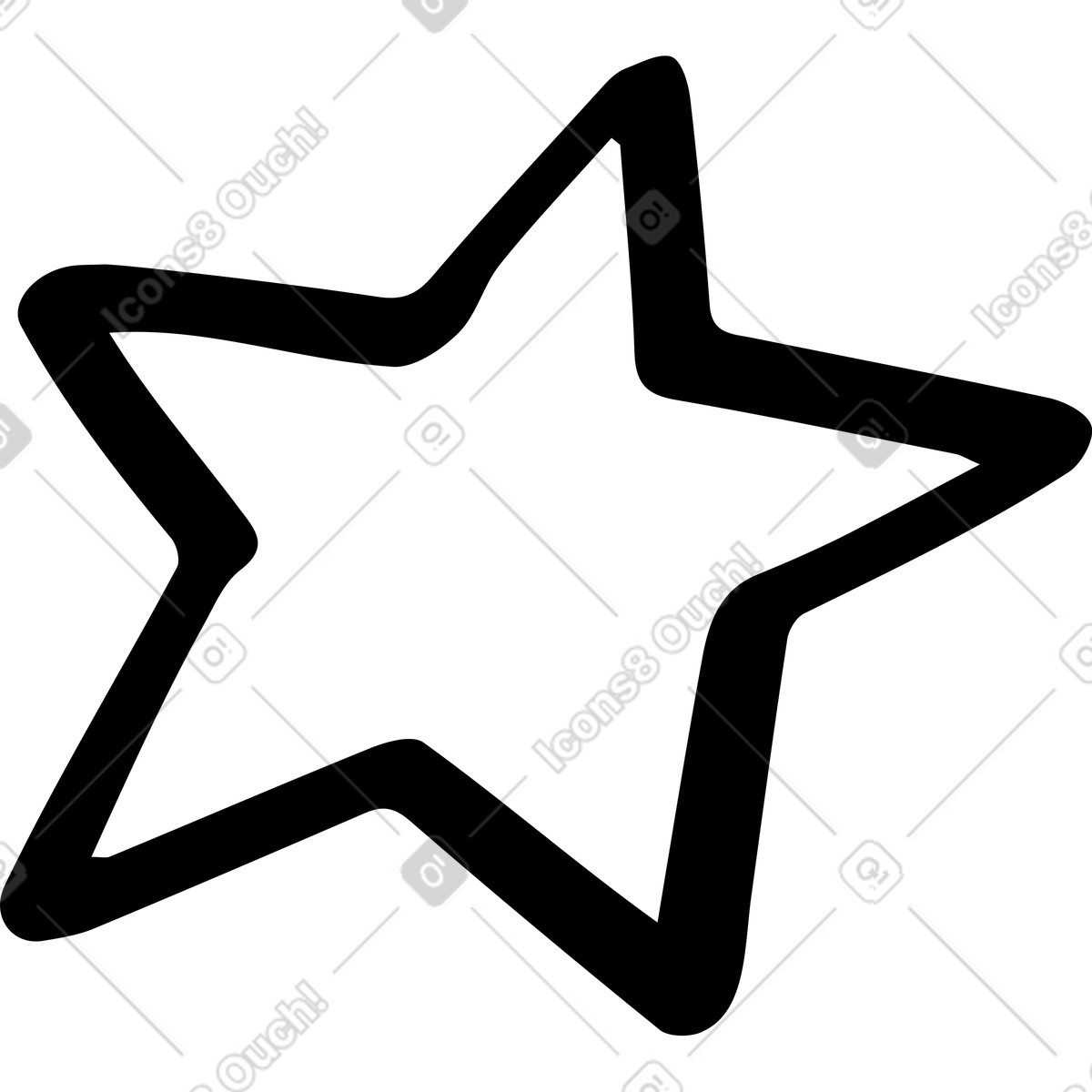 Ilustração de Estrela em no estilo Journal para baixar em PNG, SVG