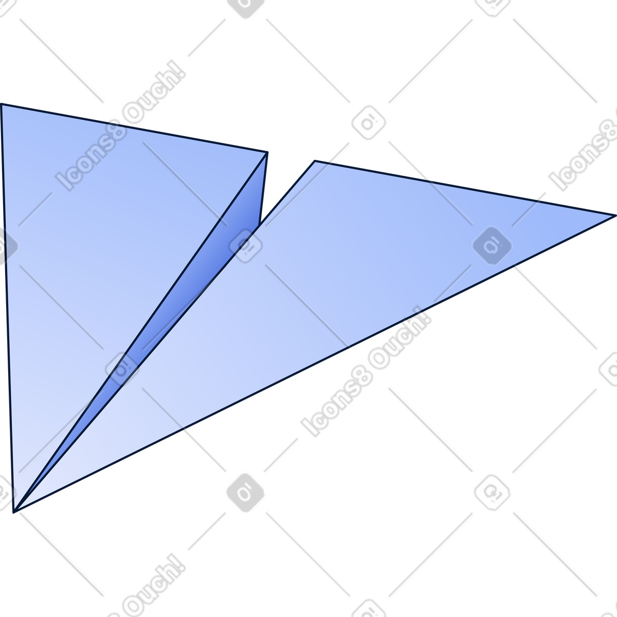 Paper airplane illustration in Neat style download in PNG, SVG