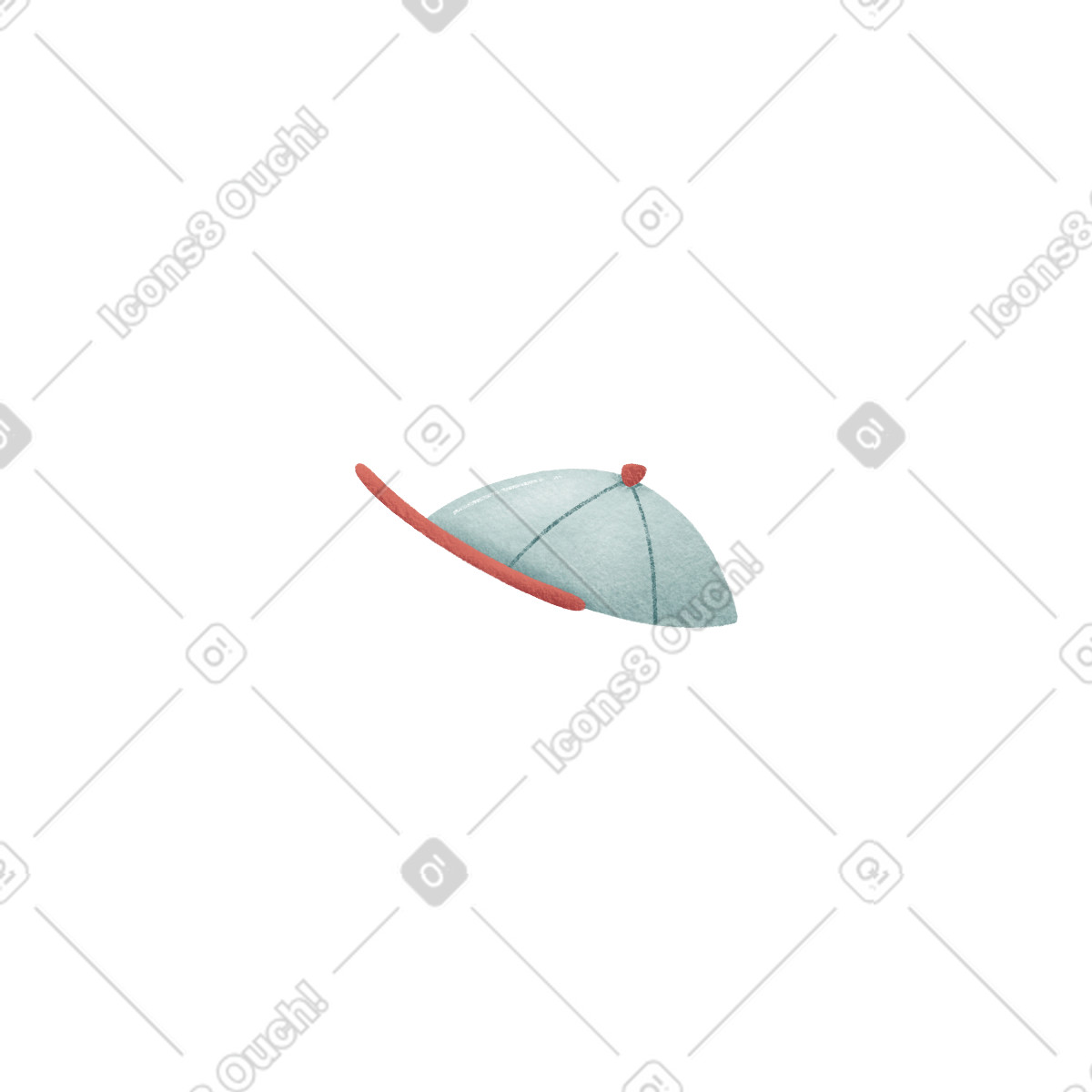 Cap illustration in Woolly style download in PNG, SVG