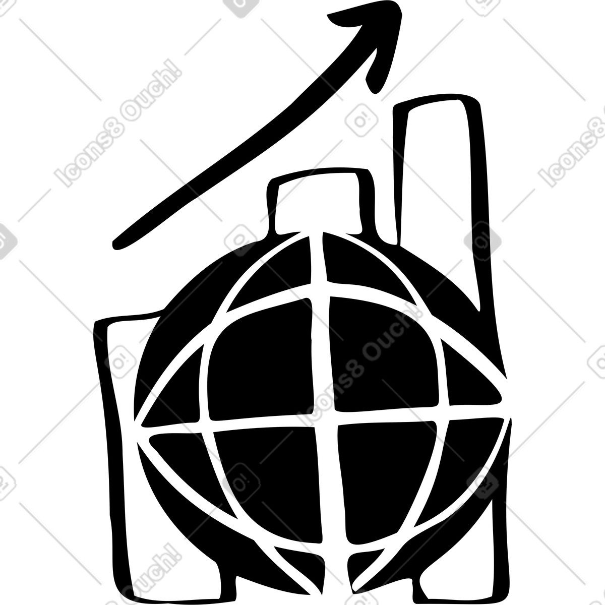 Illustration Graphique avec le symbole de la planète dans style Journal à télécharger aux formats PNG, SVG