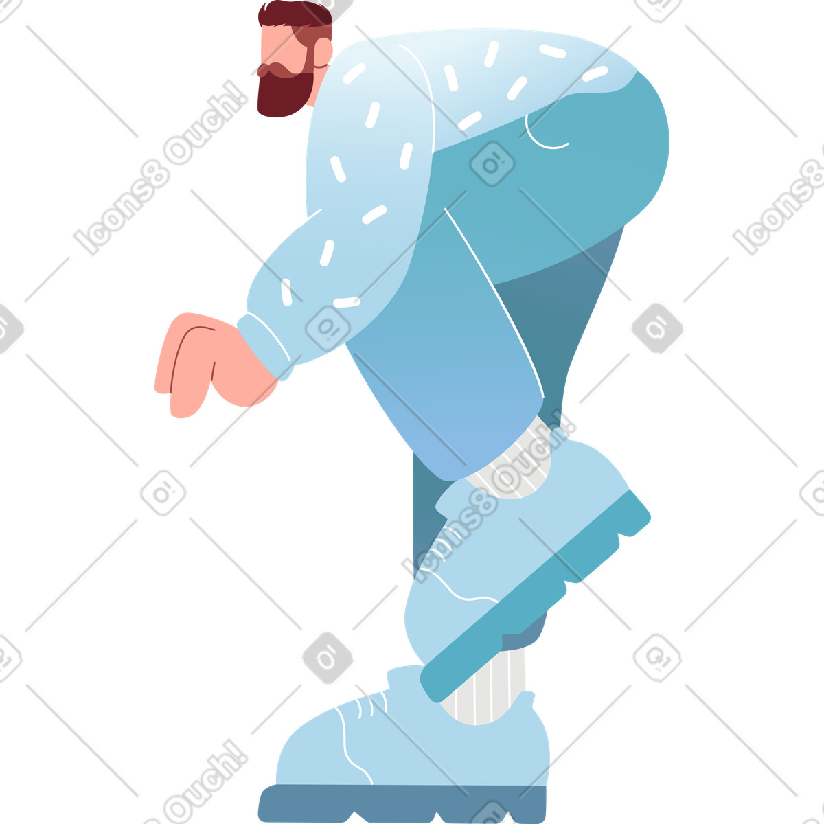 Ilustração de O homem está sentado em no estilo Airy para baixar em PNG, SVG