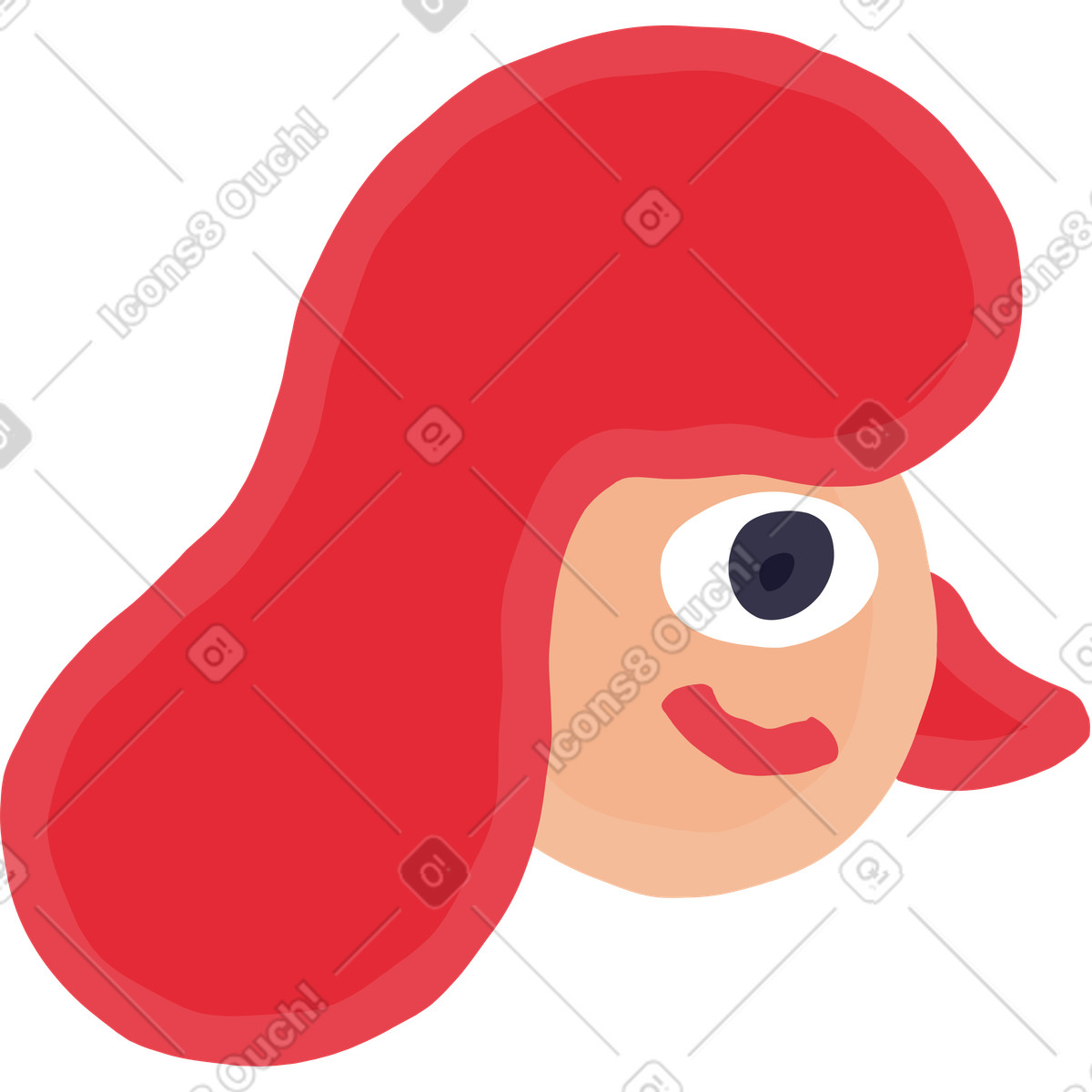 Illustration Tête dans le style Stripy à télécharger aux formats PNG, SVG
