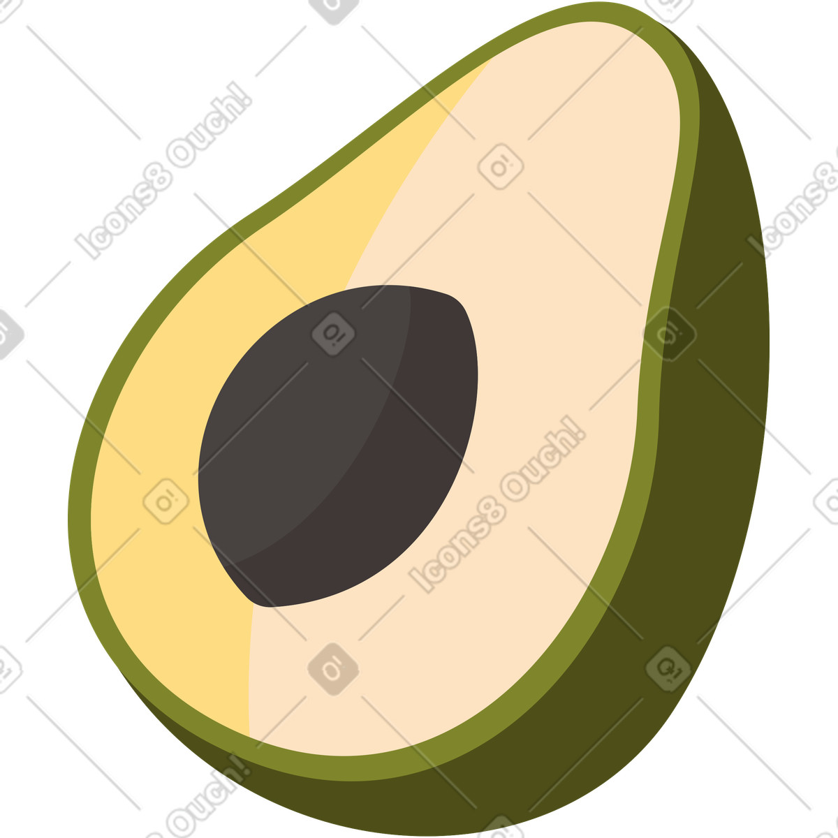 Illustration Avocat dans le style Dizzy à télécharger aux formats PNG, SVG