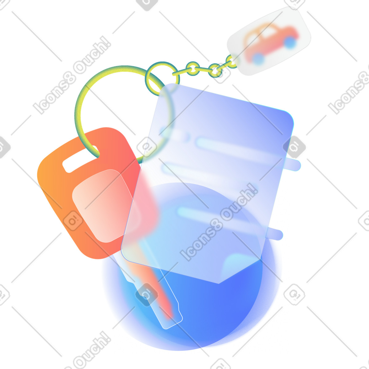Car purchase agreement illustration in Morphis style download in PNG, SVG
