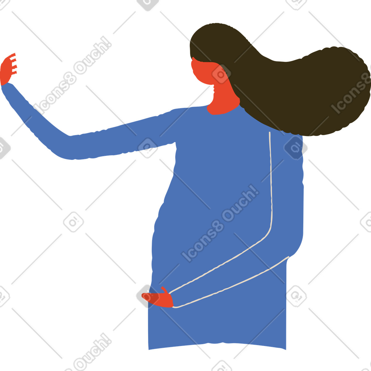 下载 Bermuda 风格的 女孩 插画，支持 PNG、SVG 格式