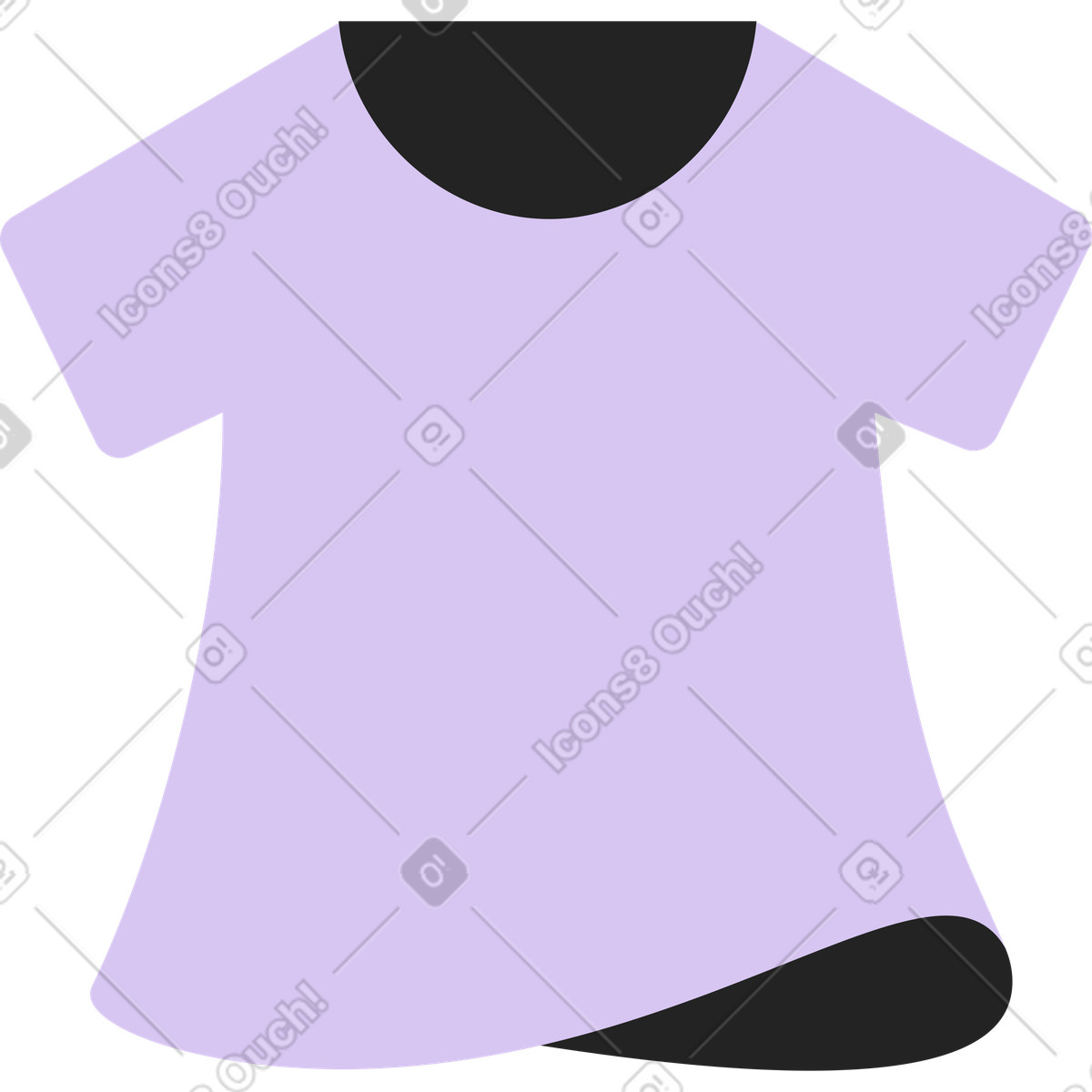 T-shirt tunic illustration in Sammy Line style download in PNG, SVG