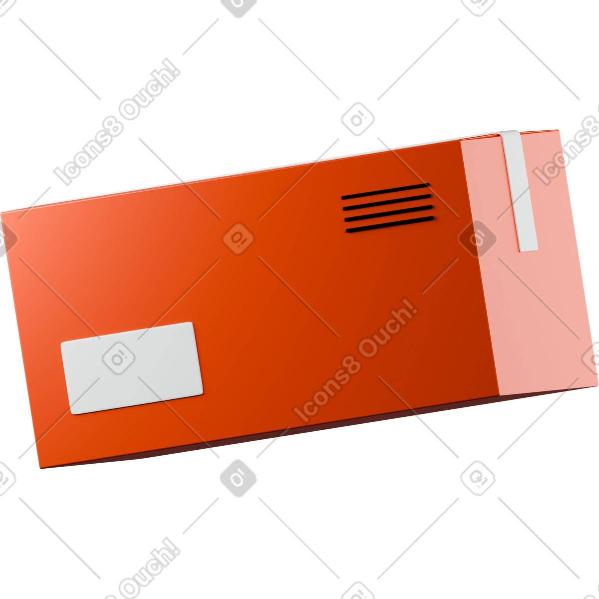 Delivery box illustration in 3D Platforms style download in PNG, SVG