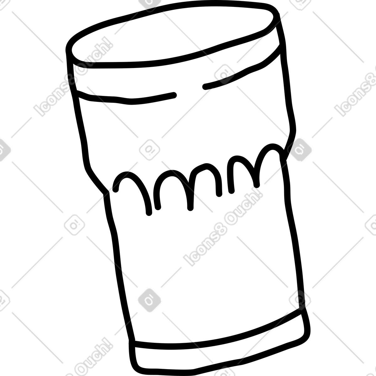下载 Notes 风格的 玻璃杯 插画，支持 PNG、SVG 格式