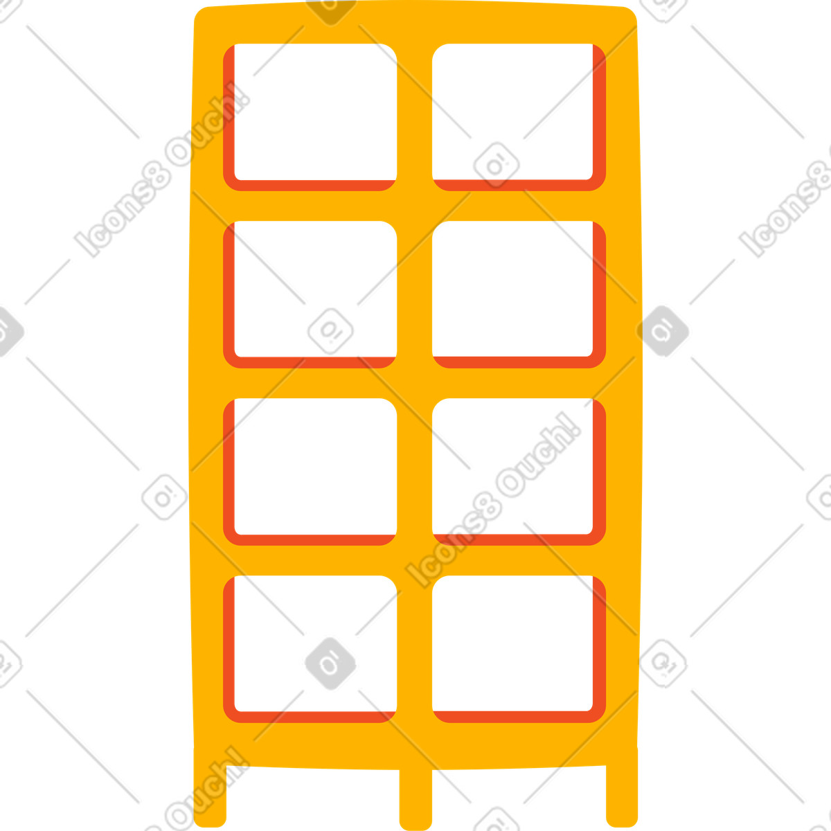 Shelf illustration in Flame style download in PNG, SVG