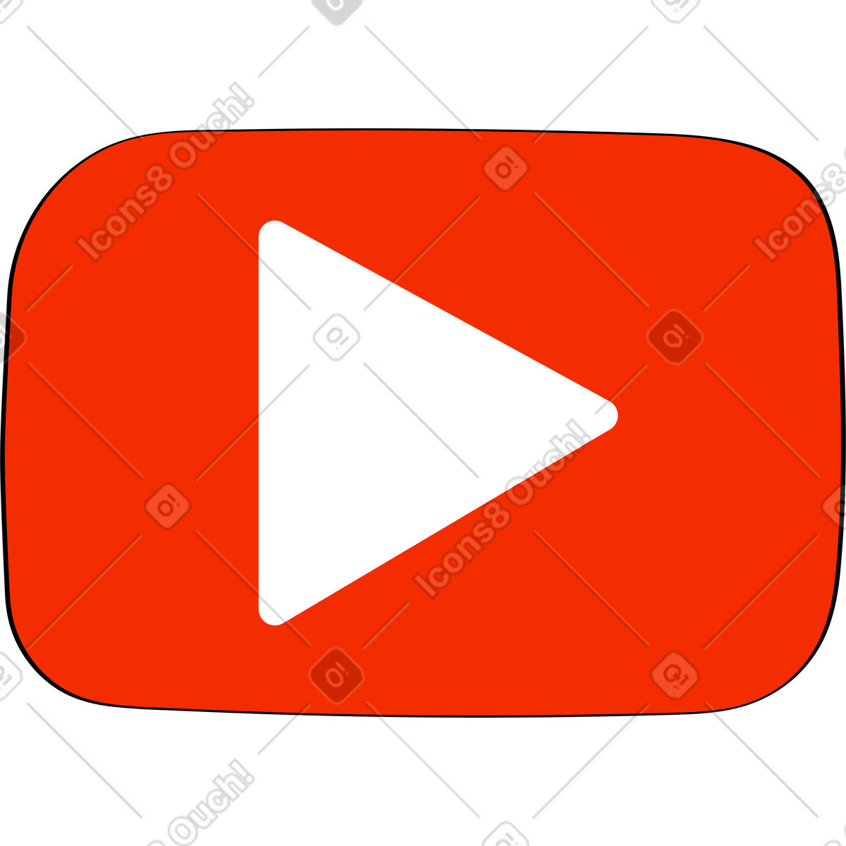 Looney スタイルの Youtube のイラストをPNG、SVG形式でダウンロード