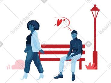 Falling in love with a stranger PNG, SVG