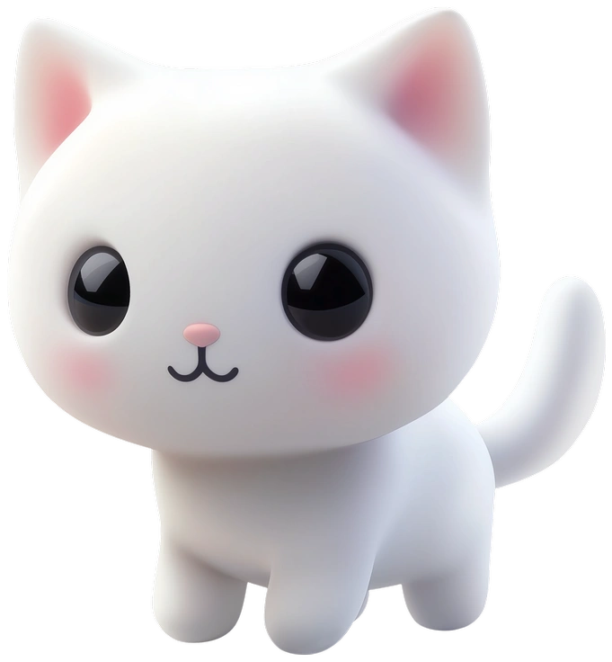 A blue gear icon - 3D Cutie style illustration