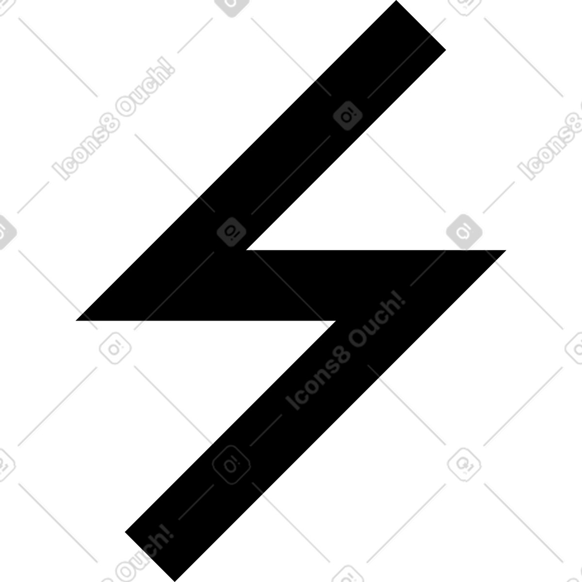 下载 Memphis 风格的 闪电标志 插画，支持 PNG、SVG 格式