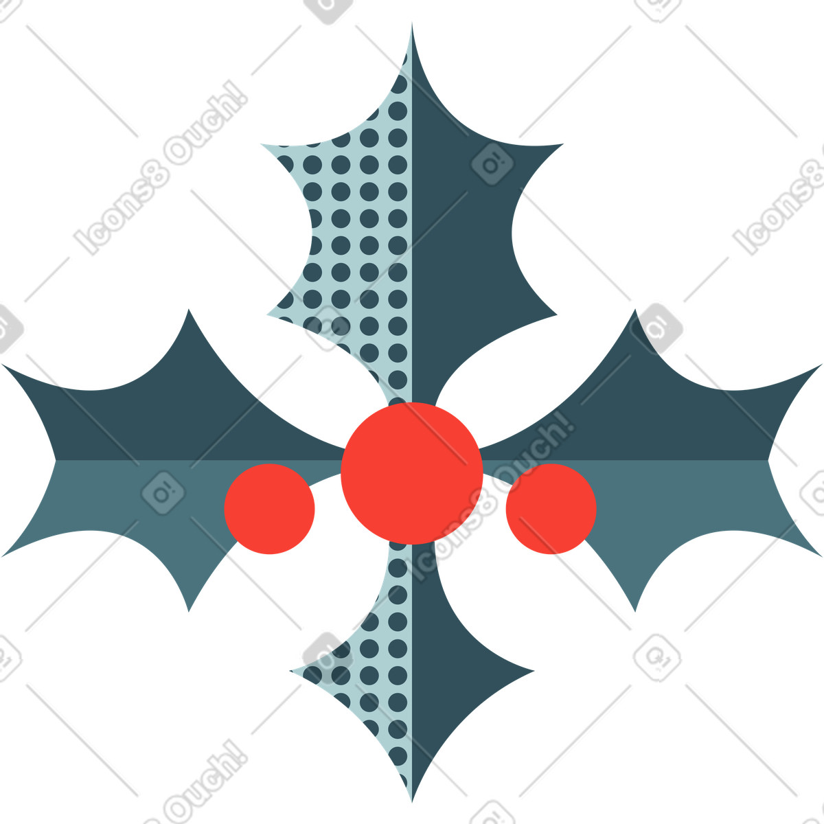 Illustration Brindille de noël dans le style Nordic à télécharger aux formats PNG, SVG