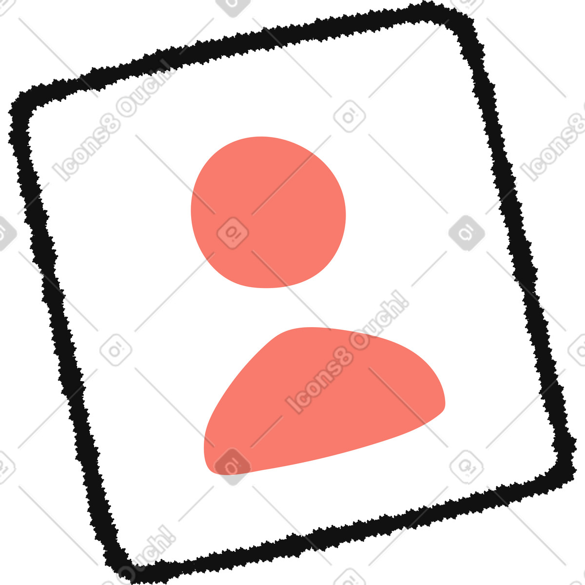 Ilustração de Avatar user silhouette icon for account profile and login em no estilo Bold People para baixar em PNG, SVG
