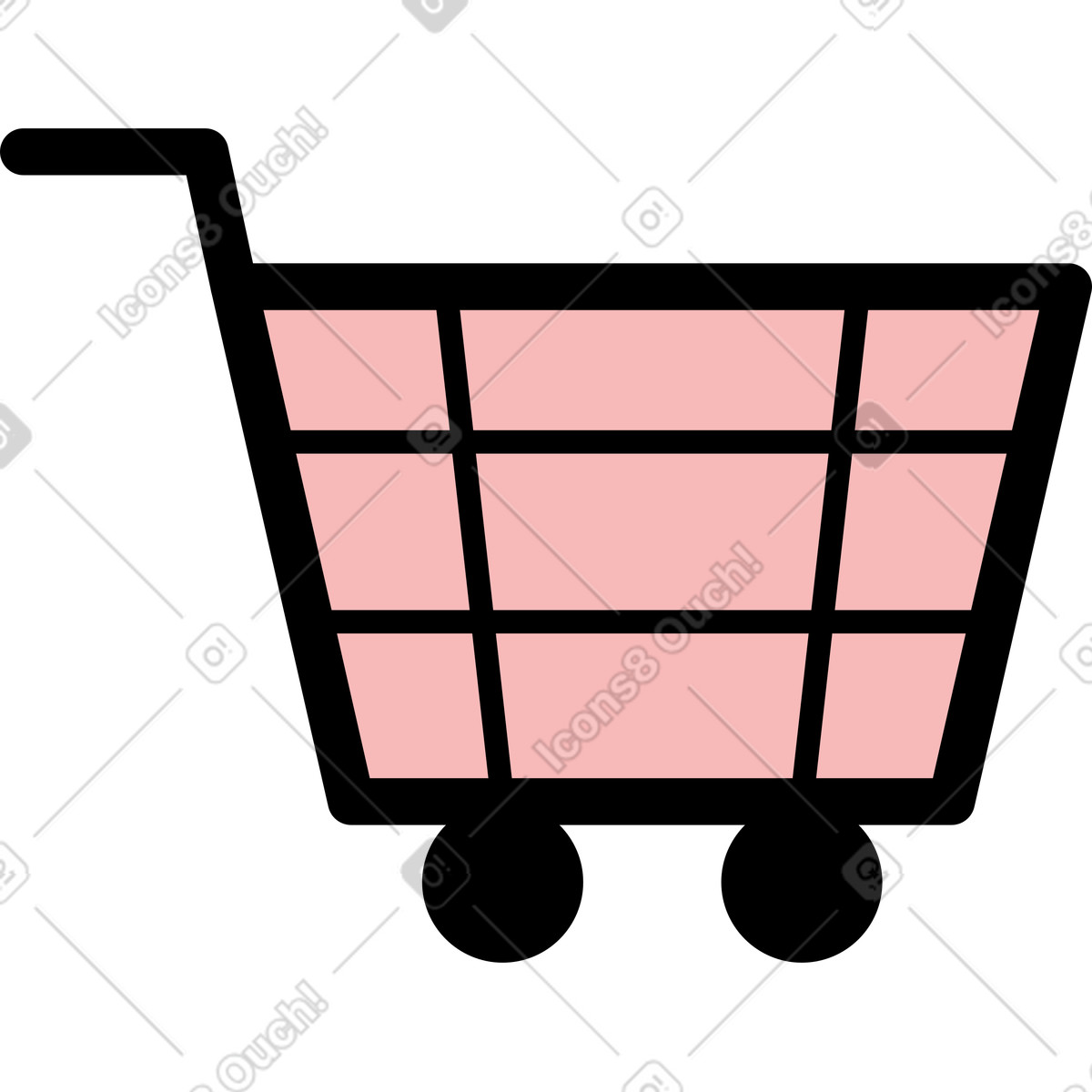 Cart icon illustration in Surr style download in PNG, SVG