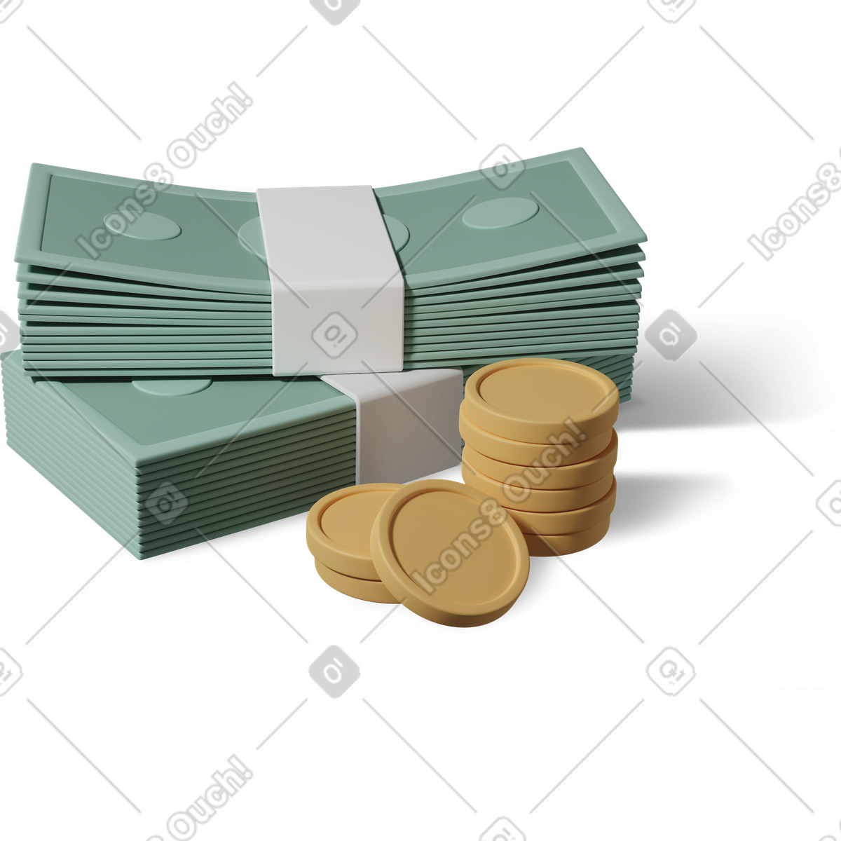 Cash and coins illustration featuring money clipart in various PNG SVG GIF