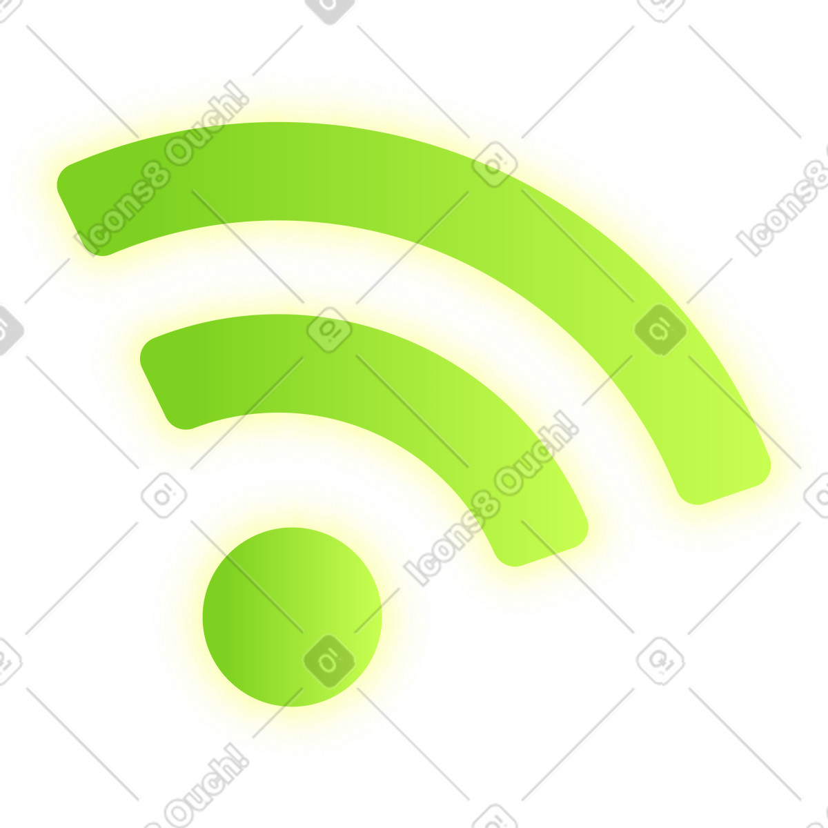Illustration Icone wifi dans le style Isotech à télécharger aux formats PNG, SVG