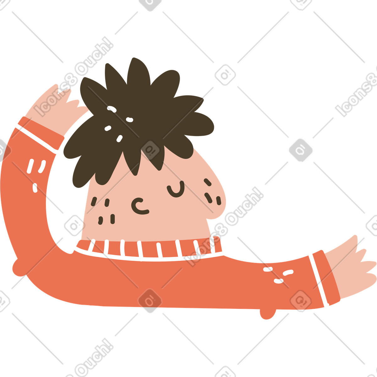 下载 Karlsson 风格的 Man with raised hands 插画，支持 PNG、SVG 格式