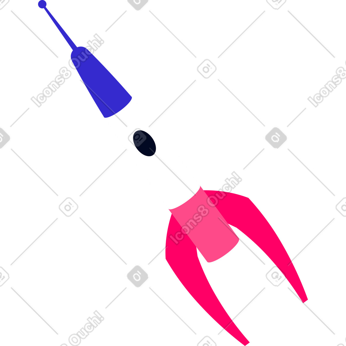 下载 Space 风格的 Rocket 插画，支持 PNG、SVG 格式