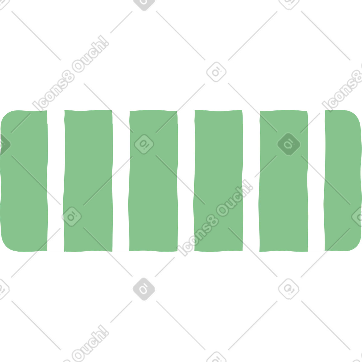 Illustration Segment vert dans le style Stripy à télécharger aux formats PNG, SVG