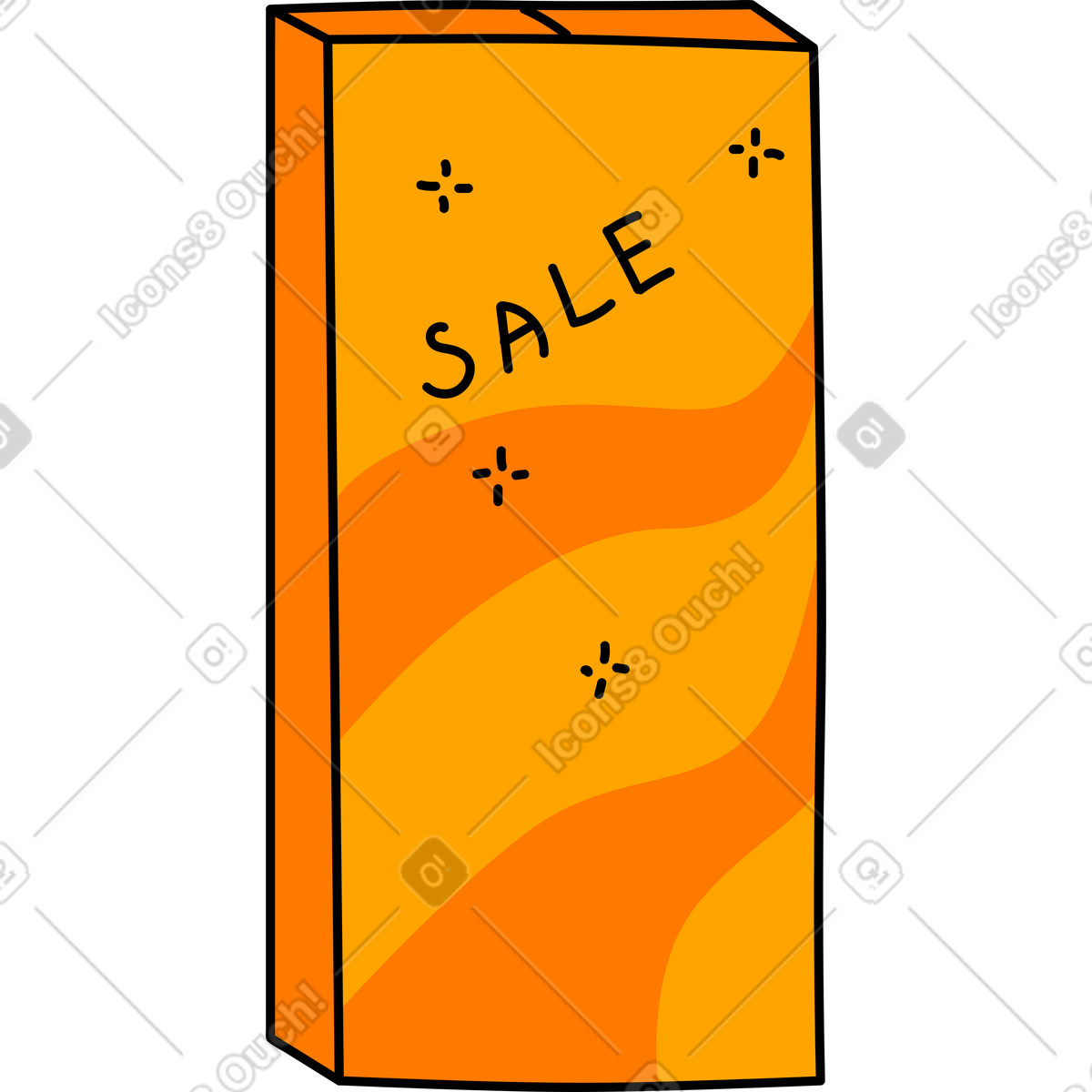 Illustration Vente de boîte dans le style Purr à télécharger aux formats PNG, SVG