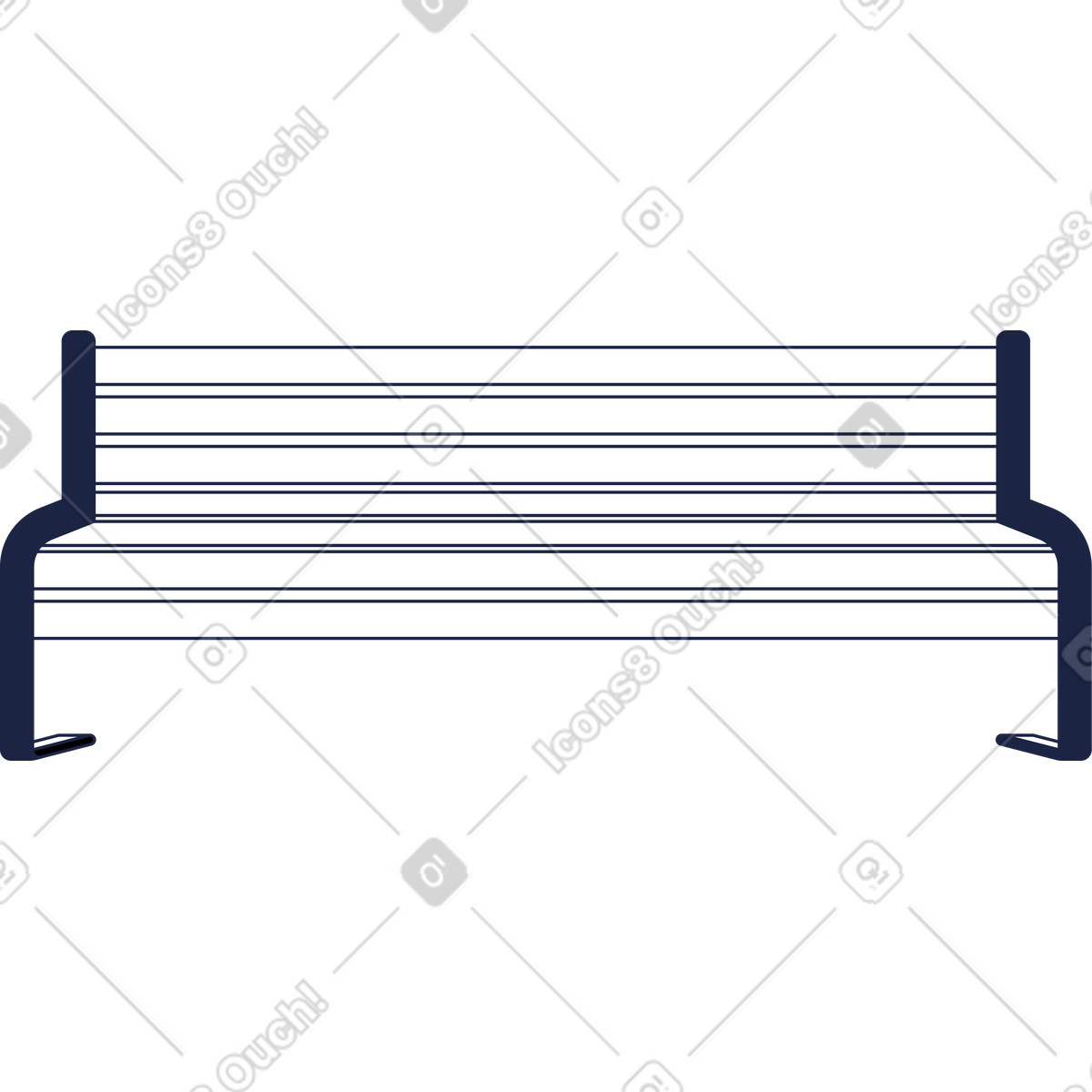 Ilustração de Linha banco em no estilo Urban Line para baixar em PNG, SVG