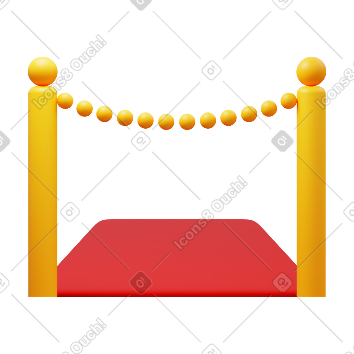 Red carpet illustrazione in stile 3D Fluency scarica in PNG, SVG