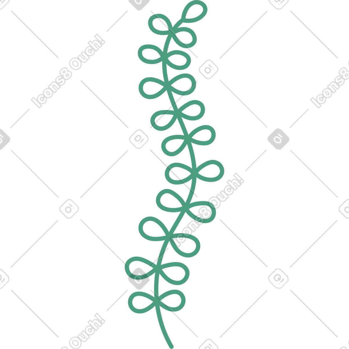 Plant illustration in Macaroni style download in PNG, SVG