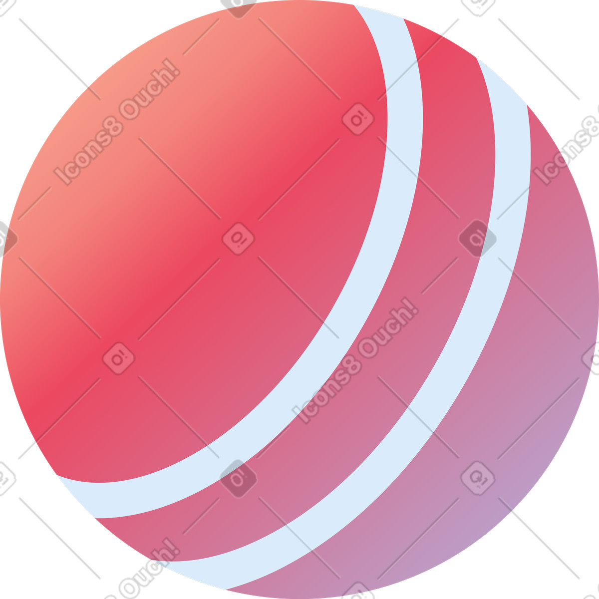 下载 Marginalia 风格的 Pink ball with two stripes 插画，支持 PNG、SVG 格式