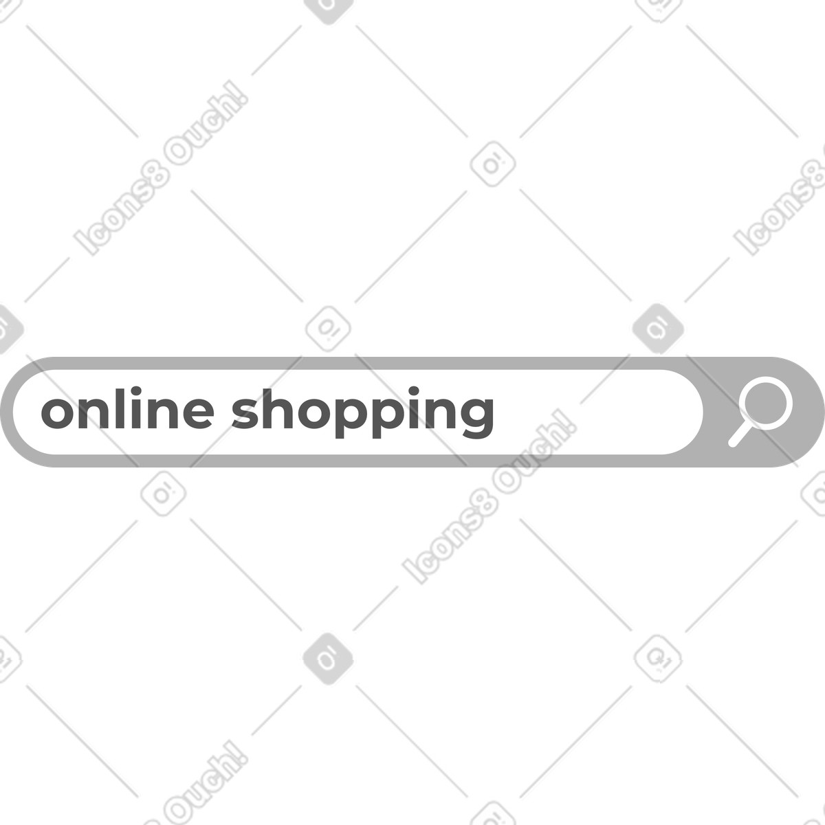 Ricerca per acquisti online illustrazione in stile Jumble scarica in PNG, SVG