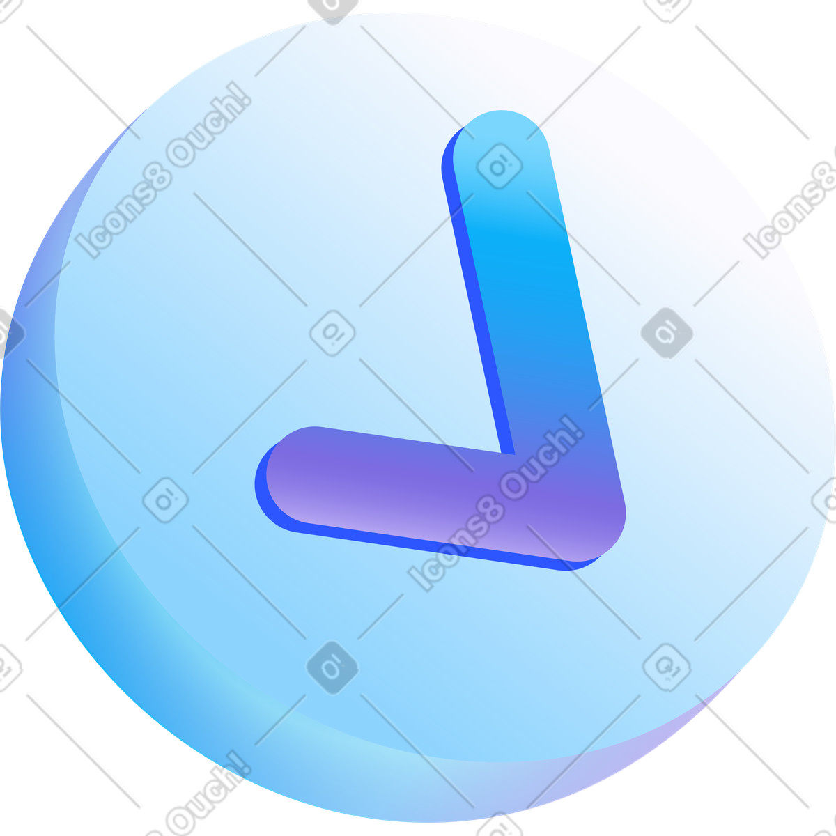 Check mark icon illustration in PNG, SVG