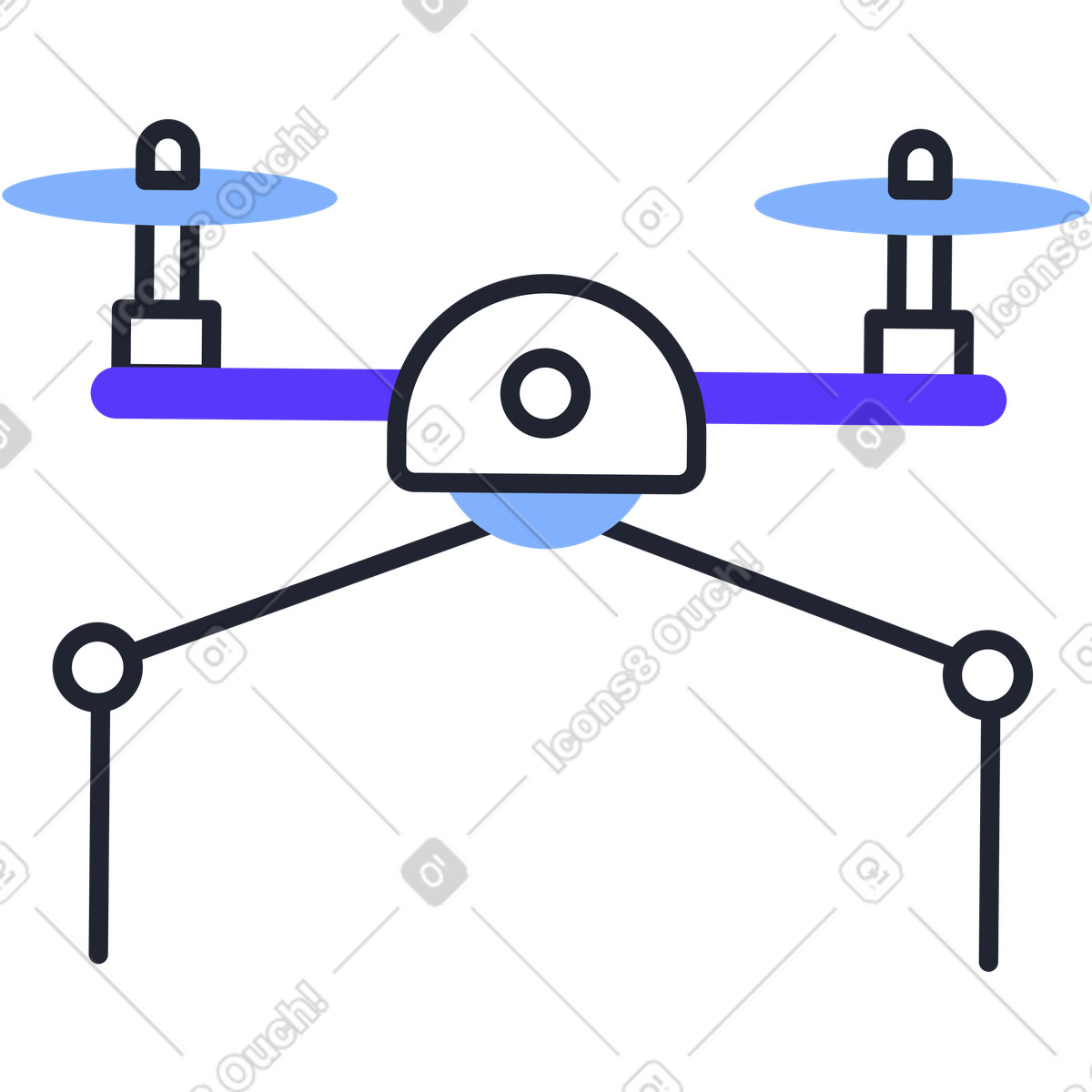 Ilustração de Drone em no estilo Pablita para baixar em PNG, SVG
