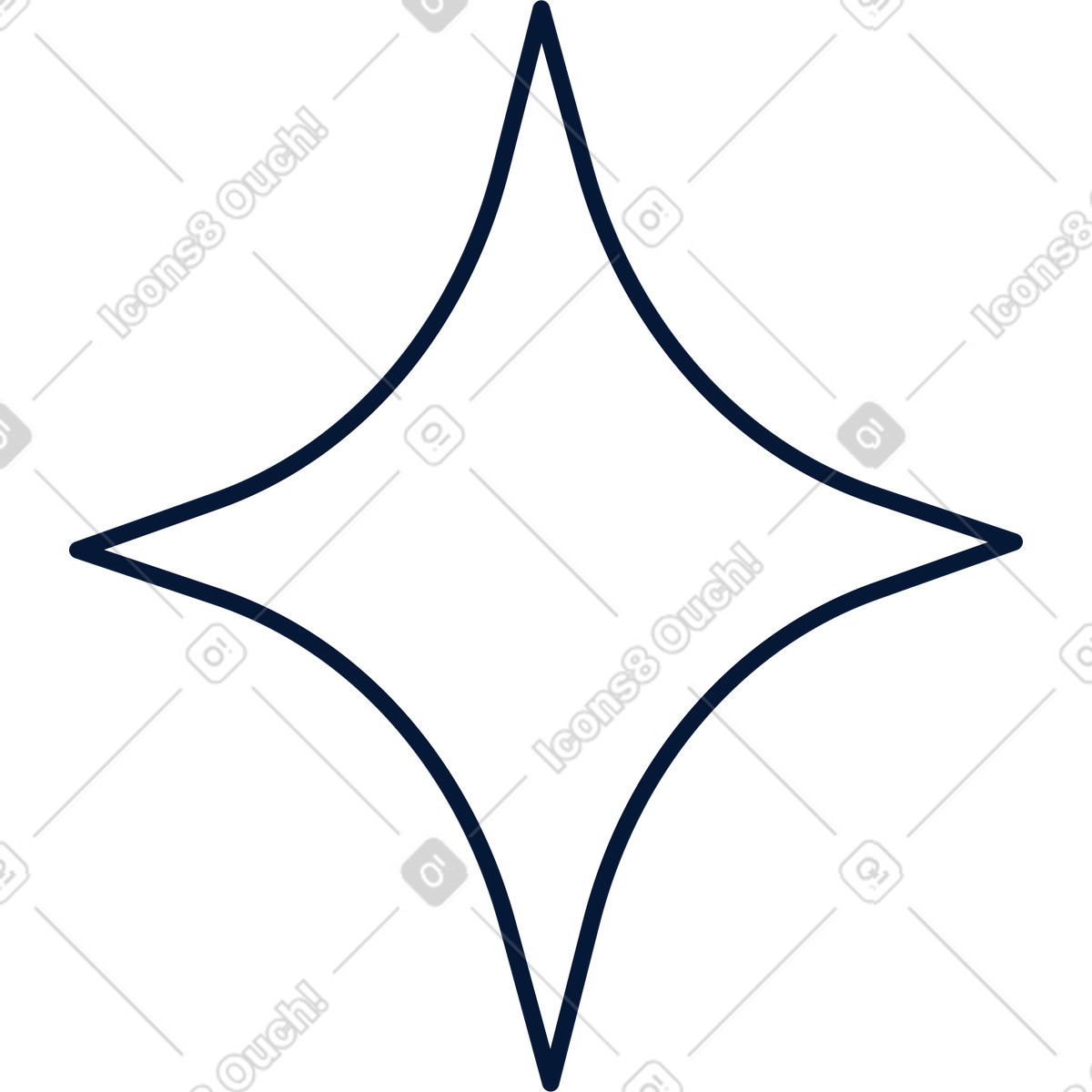 White star illustration in Neat style download in PNG, SVG