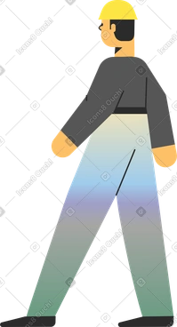 Builder in a helmet PNG, SVG