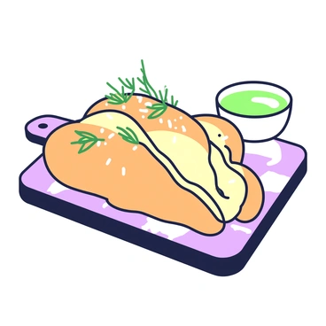 A hot focaccia bread oozing with melted cheese and sprinkled with herbs