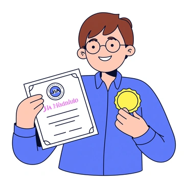 A smiling student proudly holding their JIA Illustration Award certificate and medal