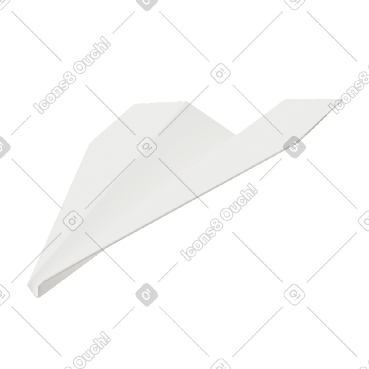 3D Casual life スタイルの Paper airplane のイラストをPNG、SVG形式でダウンロード